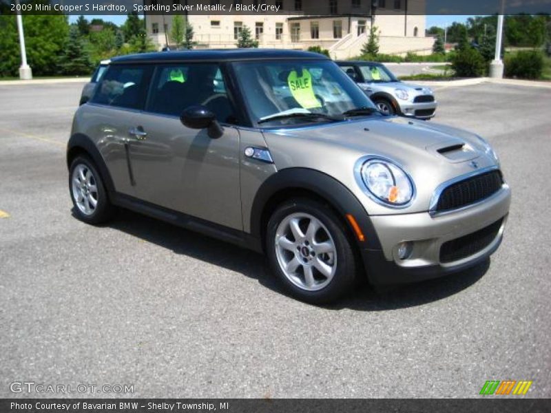 Sparkling Silver Metallic / Black/Grey 2009 Mini Cooper S Hardtop