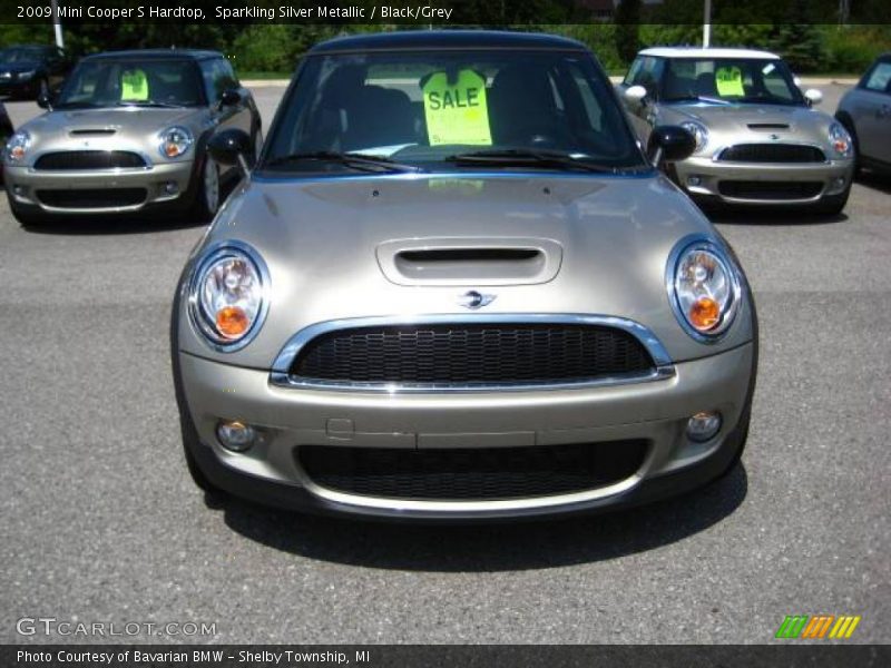 Sparkling Silver Metallic / Black/Grey 2009 Mini Cooper S Hardtop
