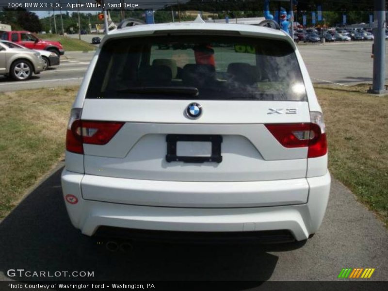 Alpine White / Sand Beige 2006 BMW X3 3.0i