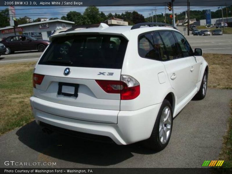 Alpine White / Sand Beige 2006 BMW X3 3.0i