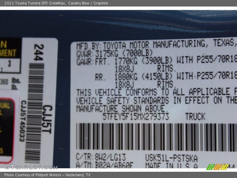 Cavalry Blue / Graphite 2021 Toyota Tundra SR5 CrewMax