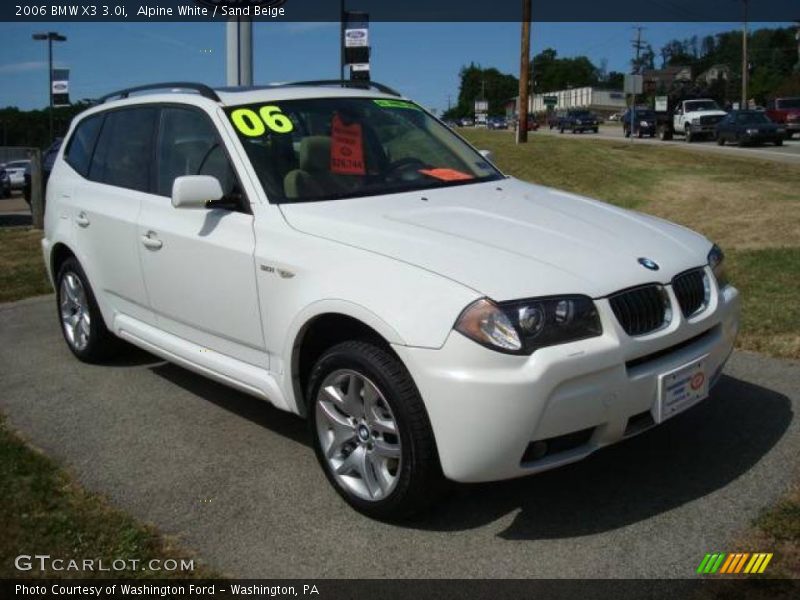 Alpine White / Sand Beige 2006 BMW X3 3.0i