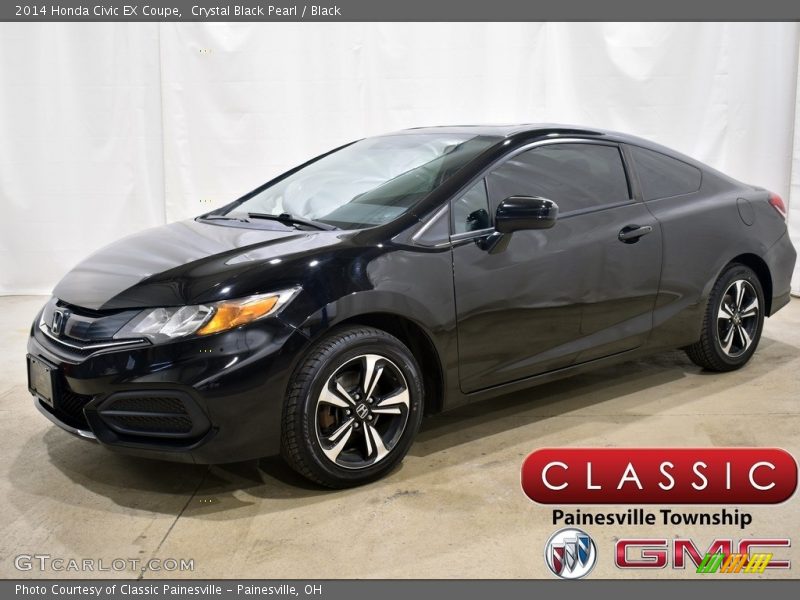 Crystal Black Pearl / Black 2014 Honda Civic EX Coupe