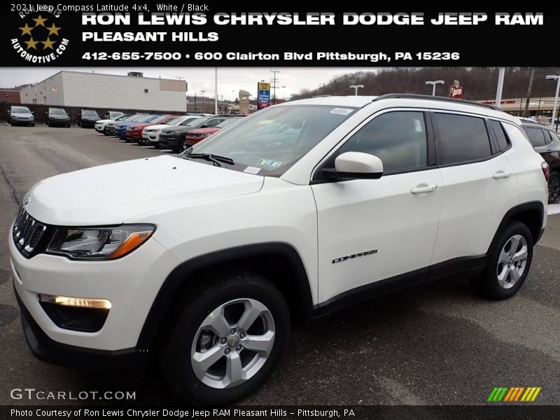 White / Black 2021 Jeep Compass Latitude 4x4