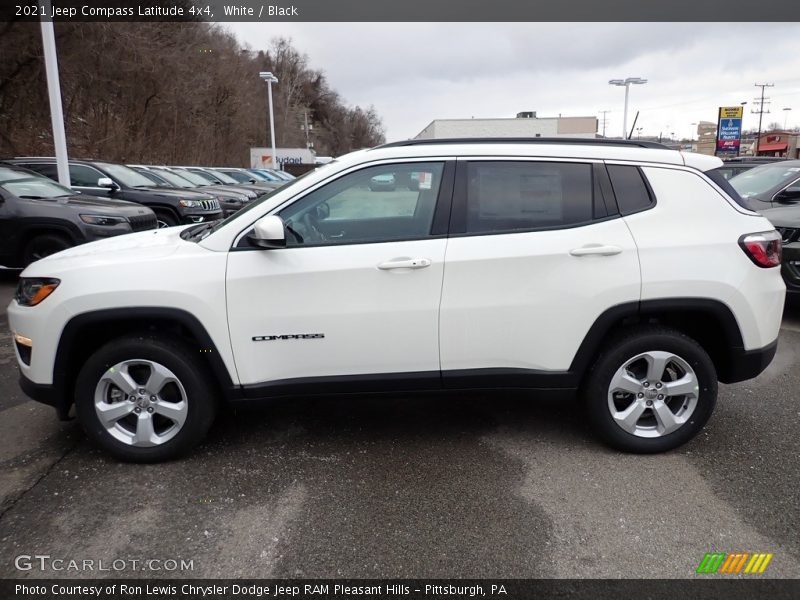 White / Black 2021 Jeep Compass Latitude 4x4