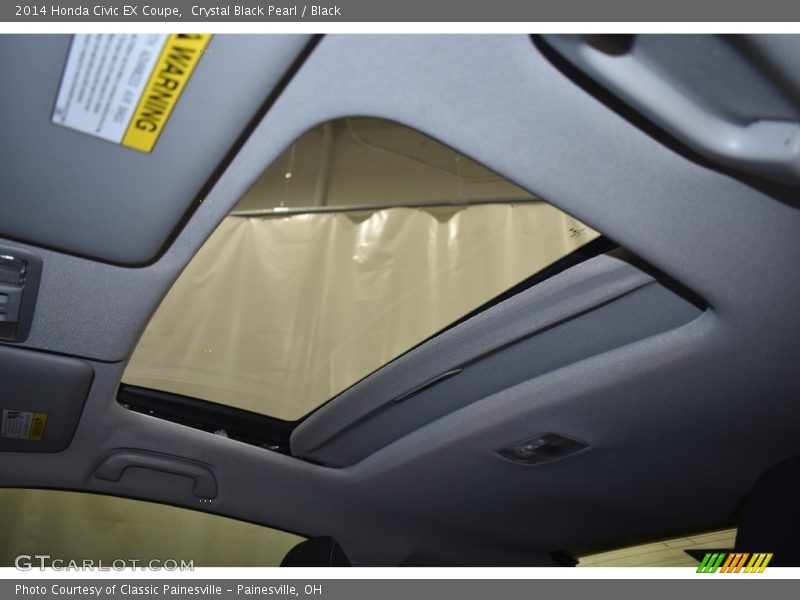 Crystal Black Pearl / Black 2014 Honda Civic EX Coupe