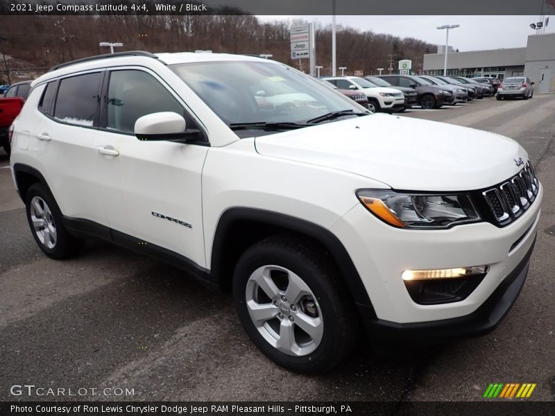 White / Black 2021 Jeep Compass Latitude 4x4