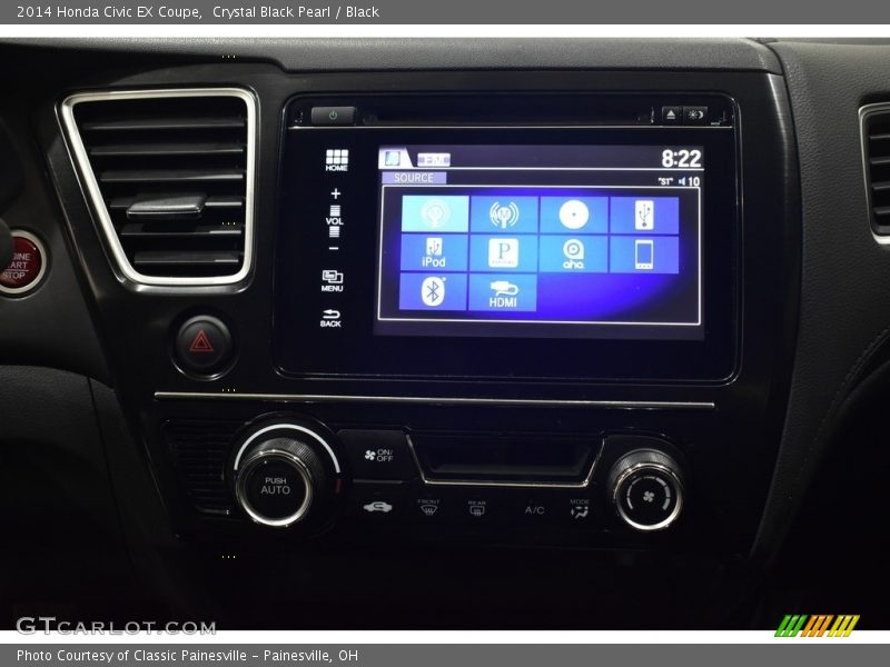 Crystal Black Pearl / Black 2014 Honda Civic EX Coupe