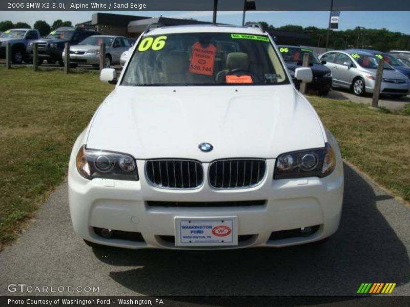 Alpine White / Sand Beige 2006 BMW X3 3.0i