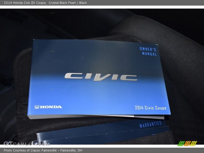 Crystal Black Pearl / Black 2014 Honda Civic EX Coupe