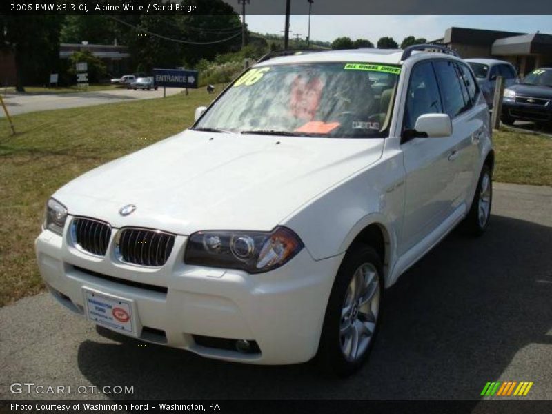 Alpine White / Sand Beige 2006 BMW X3 3.0i