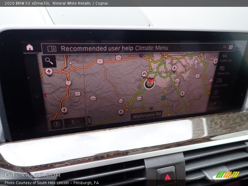 Mineral White Metallic / Cognac 2020 BMW X3 xDrive30i