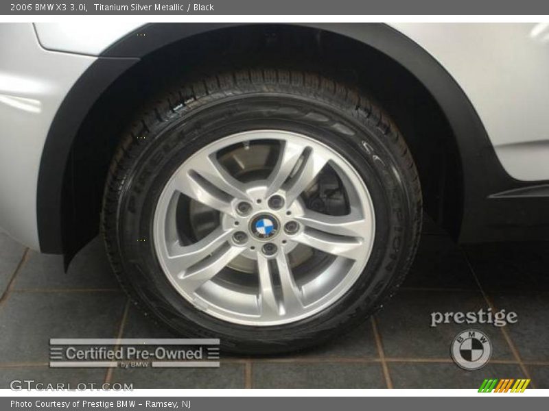 Titanium Silver Metallic / Black 2006 BMW X3 3.0i