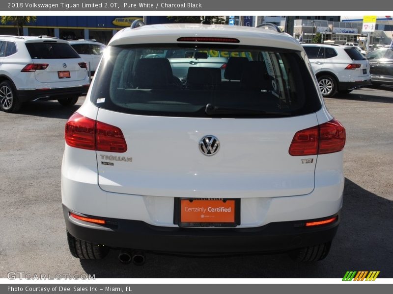 Pure White / Charcoal Black 2018 Volkswagen Tiguan Limited 2.0T