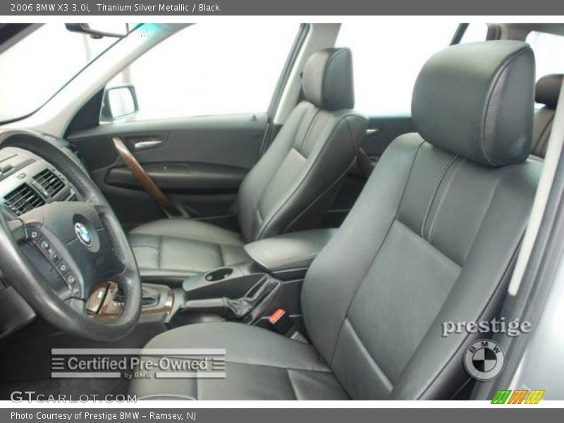 Titanium Silver Metallic / Black 2006 BMW X3 3.0i