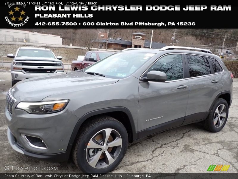 Sting-Gray / Black 2021 Jeep Cherokee Limited 4x4