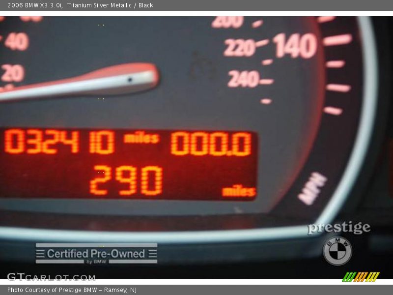 Titanium Silver Metallic / Black 2006 BMW X3 3.0i