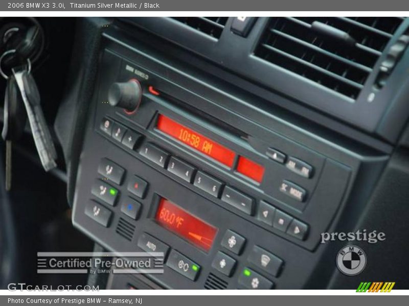 Titanium Silver Metallic / Black 2006 BMW X3 3.0i