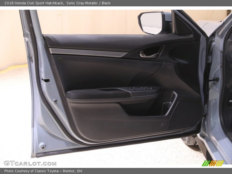 Sonic Gray Metallic / Black 2018 Honda Civic Sport Hatchback