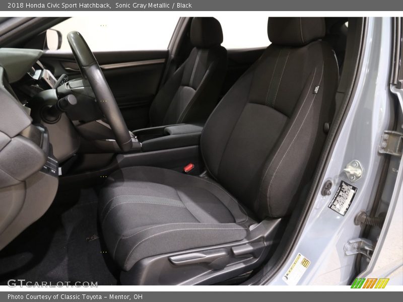 Sonic Gray Metallic / Black 2018 Honda Civic Sport Hatchback