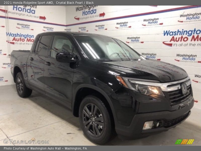 Crystal Black Pearl / Black 2021 Honda Ridgeline Sport AWD