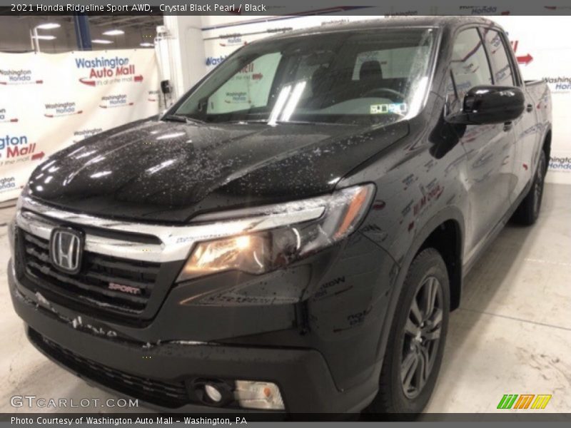 Crystal Black Pearl / Black 2021 Honda Ridgeline Sport AWD
