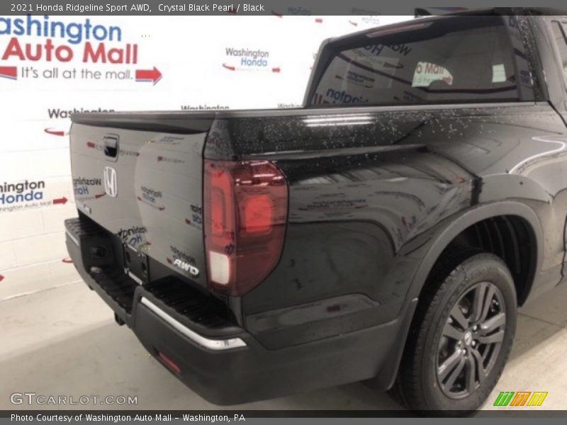 Crystal Black Pearl / Black 2021 Honda Ridgeline Sport AWD