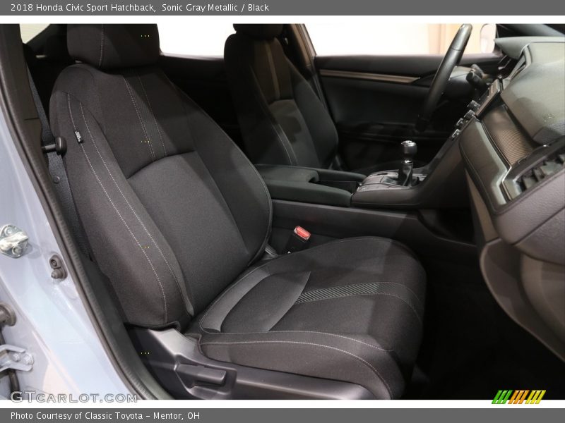 Sonic Gray Metallic / Black 2018 Honda Civic Sport Hatchback
