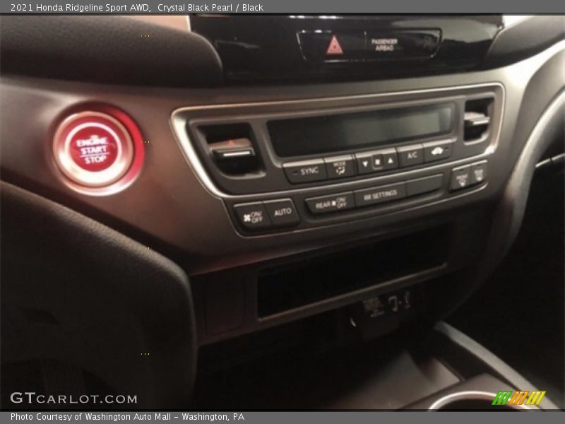 Crystal Black Pearl / Black 2021 Honda Ridgeline Sport AWD