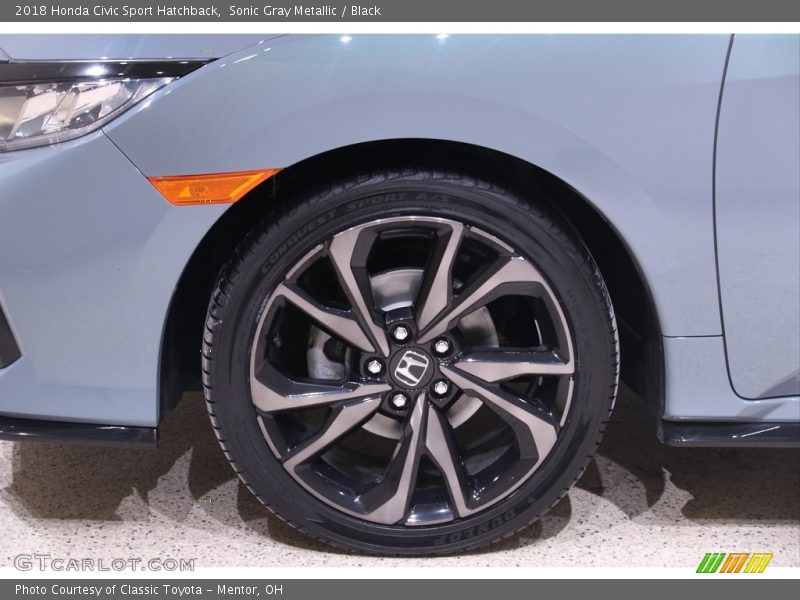 Sonic Gray Metallic / Black 2018 Honda Civic Sport Hatchback