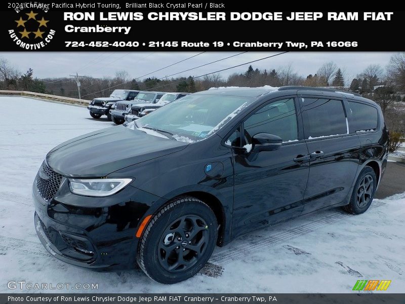 Brilliant Black Crystal Pearl / Black 2021 Chrysler Pacifica Hybrid Touring
