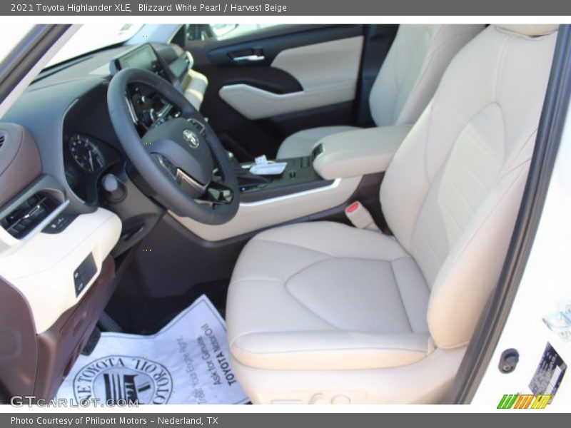 Blizzard White Pearl / Harvest Beige 2021 Toyota Highlander XLE