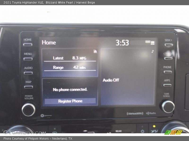 Blizzard White Pearl / Harvest Beige 2021 Toyota Highlander XLE