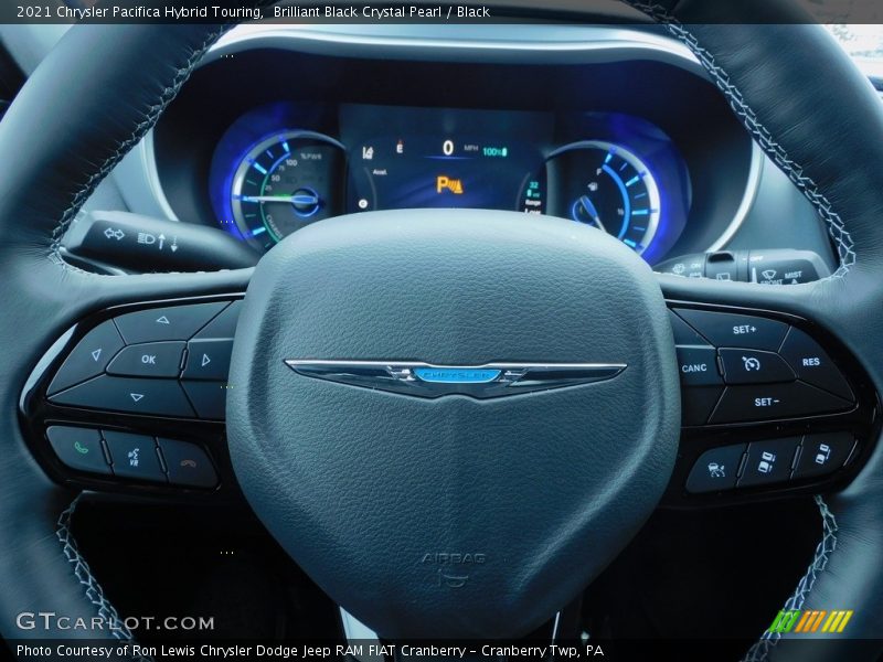 Brilliant Black Crystal Pearl / Black 2021 Chrysler Pacifica Hybrid Touring