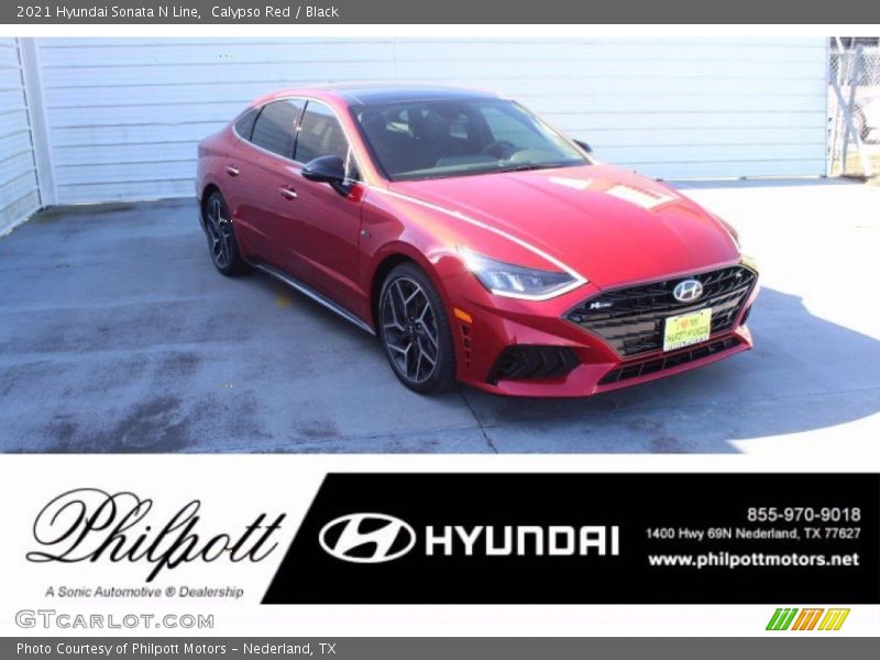 Calypso Red / Black 2021 Hyundai Sonata N Line
