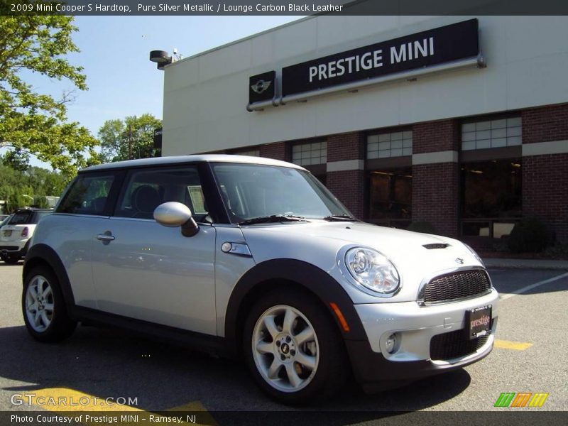 Pure Silver Metallic / Lounge Carbon Black Leather 2009 Mini Cooper S Hardtop