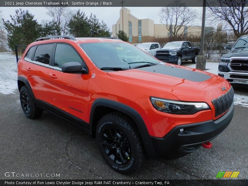Spitfire Orange / Black 2021 Jeep Cherokee Traihawk 4x4