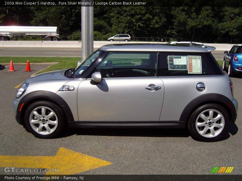 Pure Silver Metallic / Lounge Carbon Black Leather 2009 Mini Cooper S Hardtop