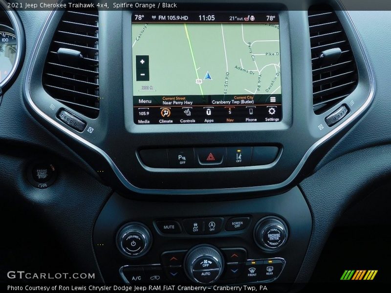 Spitfire Orange / Black 2021 Jeep Cherokee Traihawk 4x4