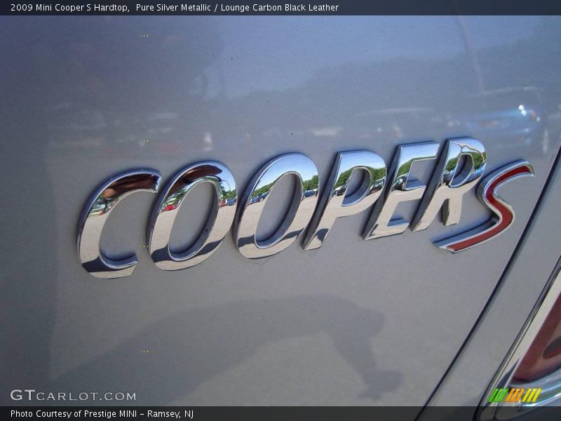 Pure Silver Metallic / Lounge Carbon Black Leather 2009 Mini Cooper S Hardtop