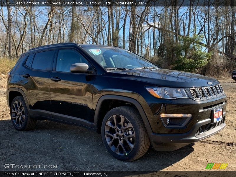 Diamond Black Crystal Pearl / Black 2021 Jeep Compass 80th Special Edition 4x4