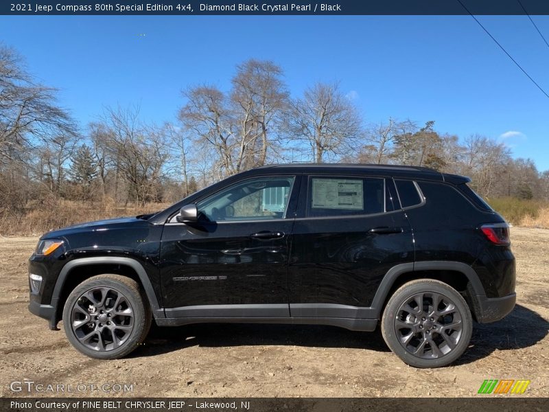 Diamond Black Crystal Pearl / Black 2021 Jeep Compass 80th Special Edition 4x4