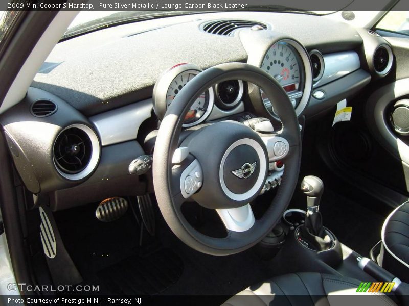Pure Silver Metallic / Lounge Carbon Black Leather 2009 Mini Cooper S Hardtop