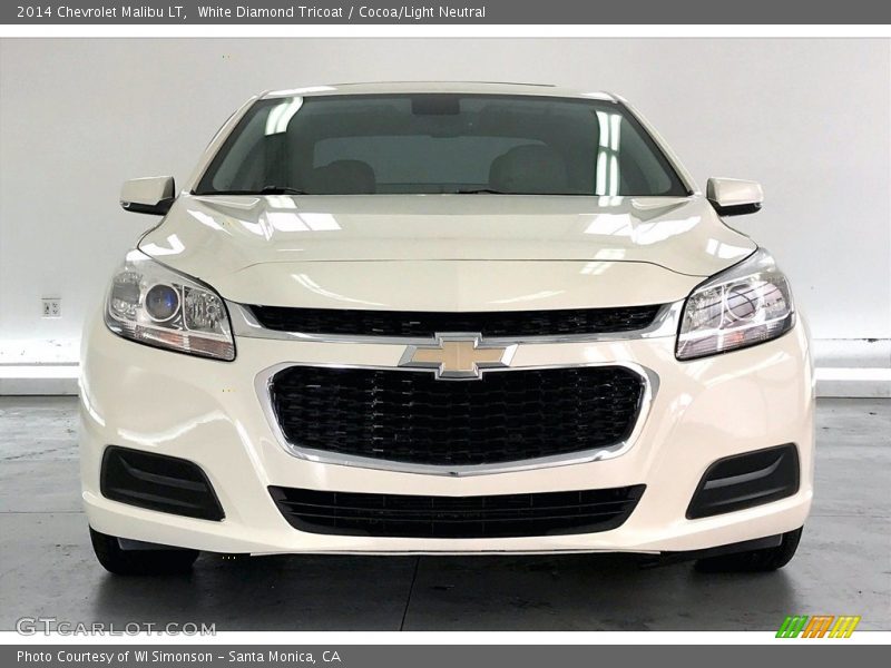 White Diamond Tricoat / Cocoa/Light Neutral 2014 Chevrolet Malibu LT