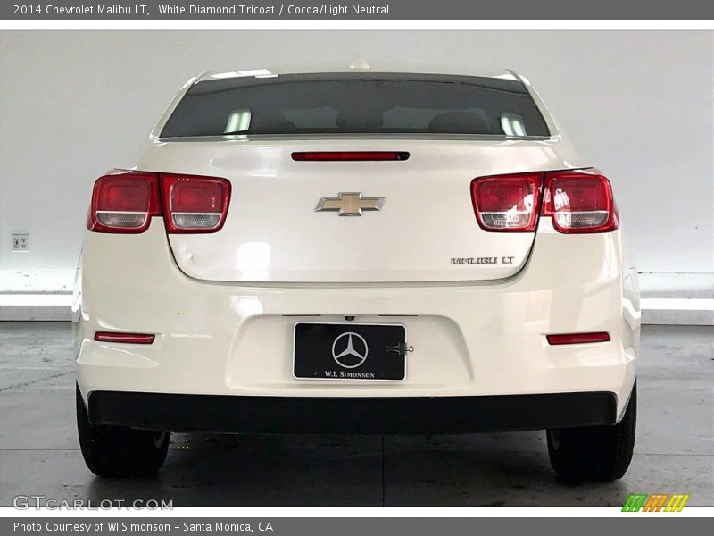 White Diamond Tricoat / Cocoa/Light Neutral 2014 Chevrolet Malibu LT