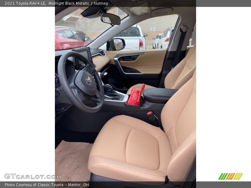 Midnight Black Metallic / Nutmeg 2021 Toyota RAV4 LE