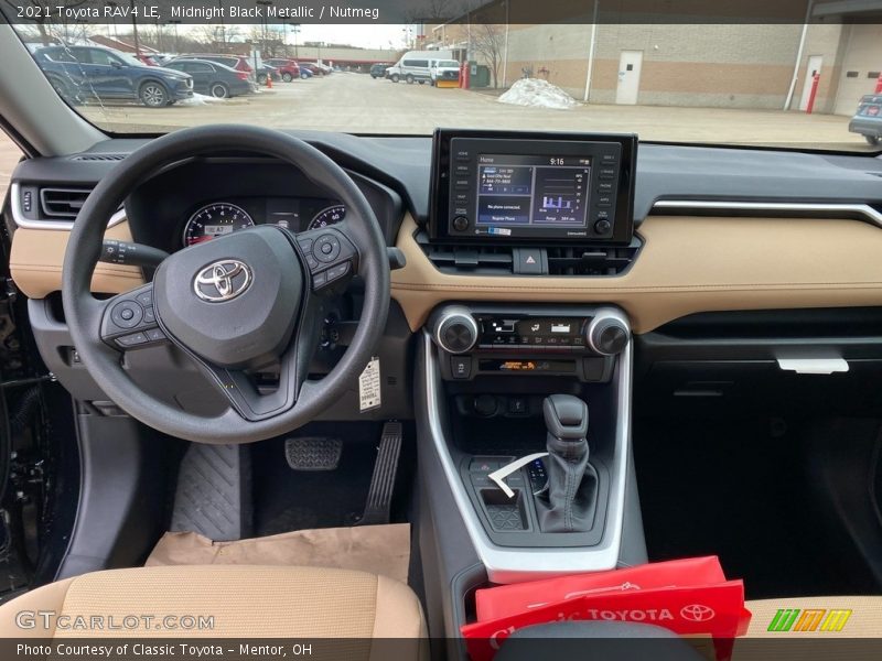 Midnight Black Metallic / Nutmeg 2021 Toyota RAV4 LE