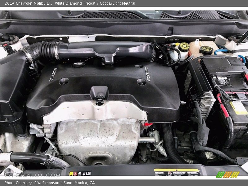 White Diamond Tricoat / Cocoa/Light Neutral 2014 Chevrolet Malibu LT