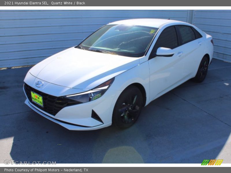 Quartz White / Black 2021 Hyundai Elantra SEL