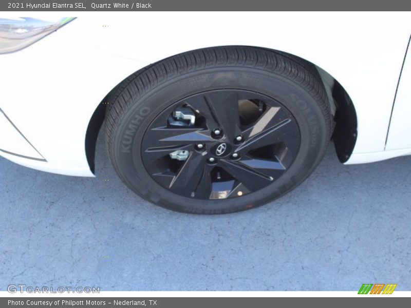 Quartz White / Black 2021 Hyundai Elantra SEL